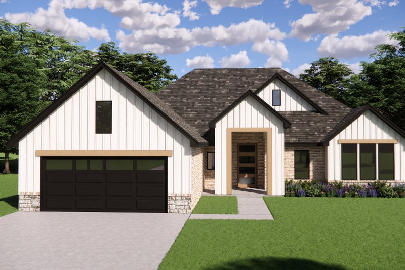 House Blueprint - Contemporary Exterior - Front Elevation Plan #1119-4