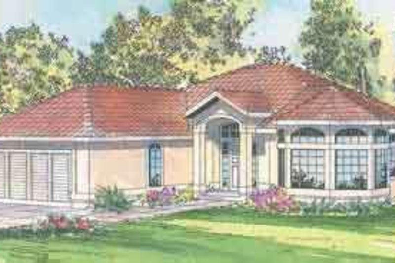 Home Plan - Mediterranean Exterior - Front Elevation Plan #124-432