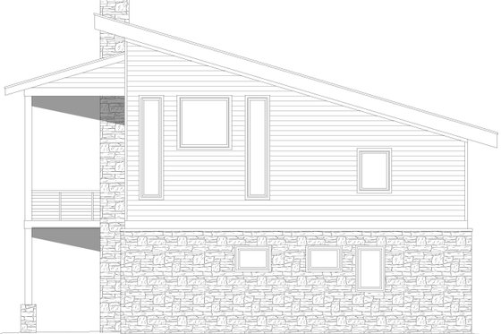 Exterior - Other Elevation 1 for Modern House Plan #932-993 - 2 bed, 2.5 bath
