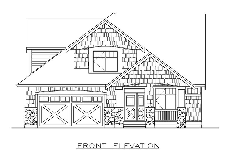 Home Plan - Exterior - Front Elevation 3 for Craftsman House Plan #1100-133 - 3 bed, 2.5 bath