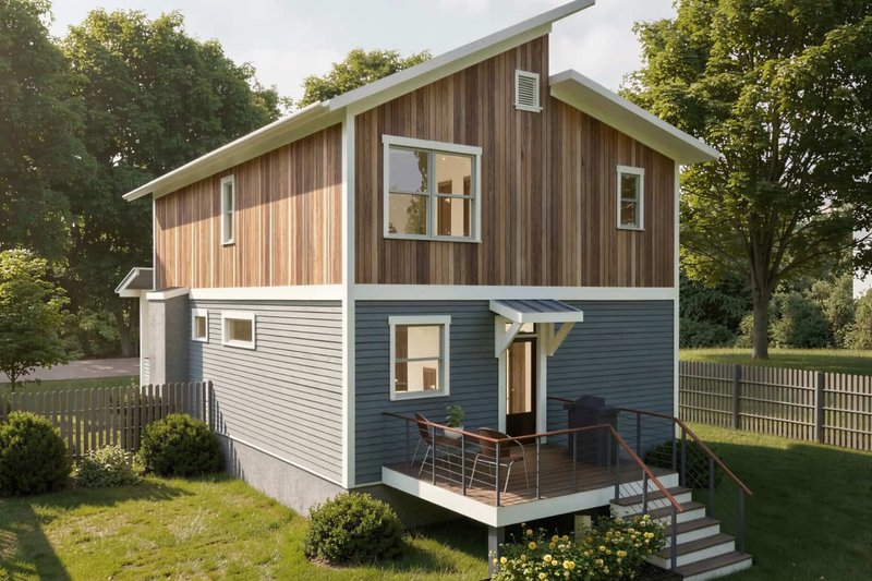 Architectural House Design - Exterior - Rear Elevation for Modern House Plan #79-369 - 3 bed, 2.5 bath