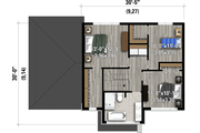 Contemporary Style House Plan - 3 Beds 1.5 Baths 1666 Sq/Ft Plan #25-4891 