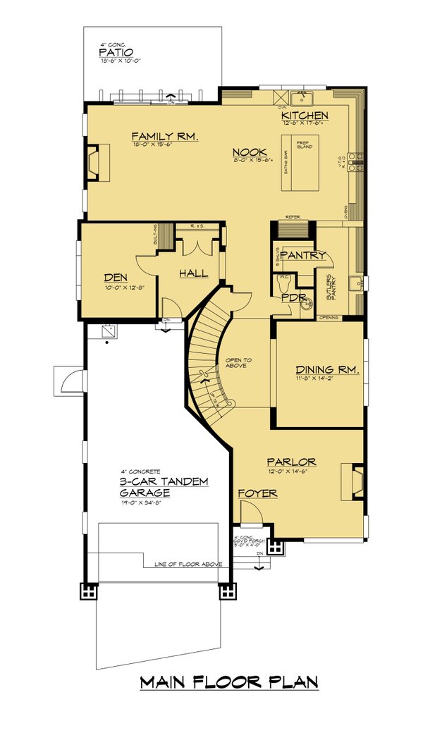 Architectural House Design - Contemporary Floor Plan - Main Floor Plan #1066-274