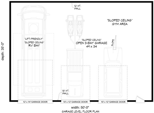 Contemporary Floor Plan - Main Floor Plan #932-1105