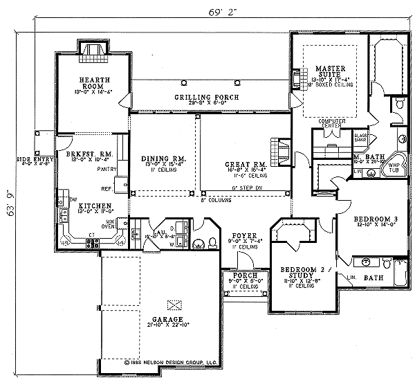 Home Plan - European Floor Plan - Main Floor Plan #17-145