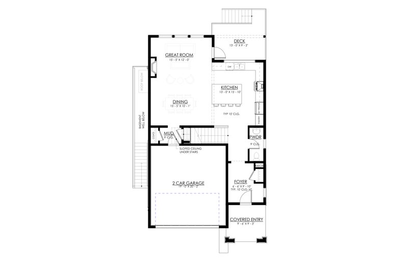 House Design - Floor Plan - Main Floor for Farmhouse House Plan #1114-117 - 4 bed, 2.5 bath