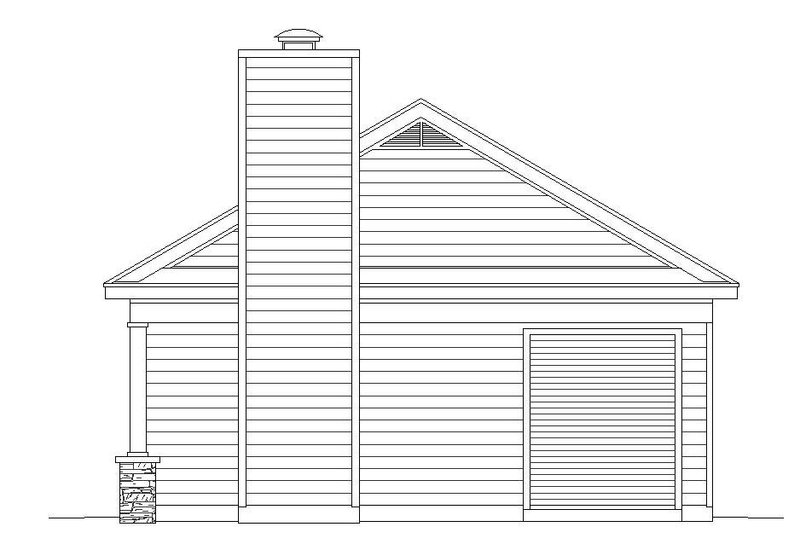 House Blueprint - Exterior - Other Elevation 1 for Country House Plan #932-237, 0.5 bath