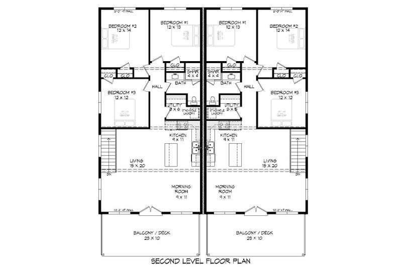 Dream House Plan - Floor Plan - Upper Floor for Contemporary House Plan #932-179 - 3 bed, 2 bath