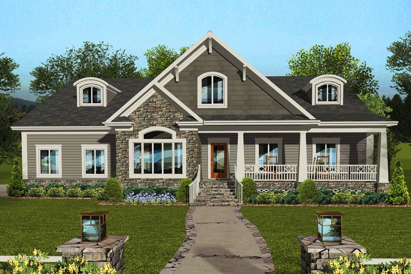 Home Plan - Craftsman Exterior - Front Elevation Plan #56-711