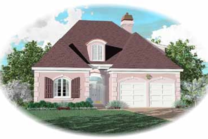 Exterior - Front Elevation 2 for European House Plan #81-264 - 3 bed, 2.5 bath
