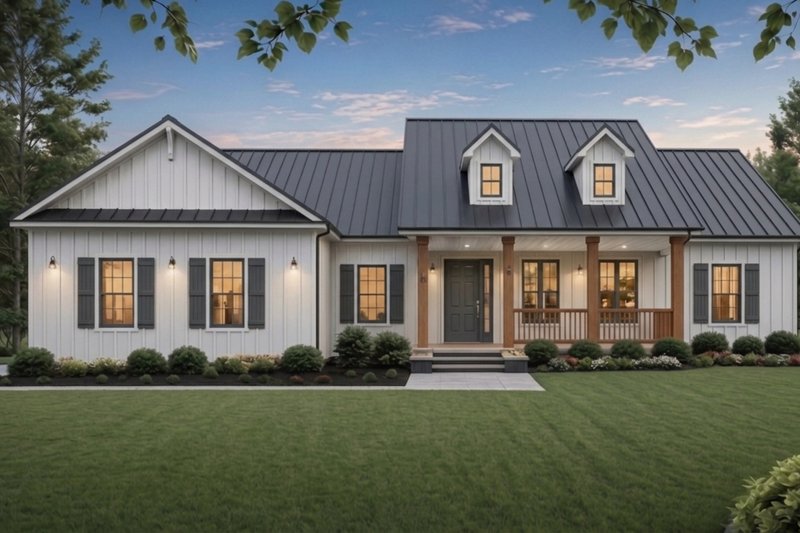House Design - Exterior - Front Elevation 3 for Farmhouse House Plan #21-663 - 3 bed, 2 bath