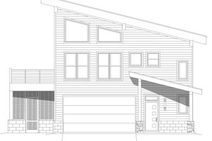 Exterior - Front Elevation 3 for Contemporary House Plan #932-435 - 3 bed, 2 bath