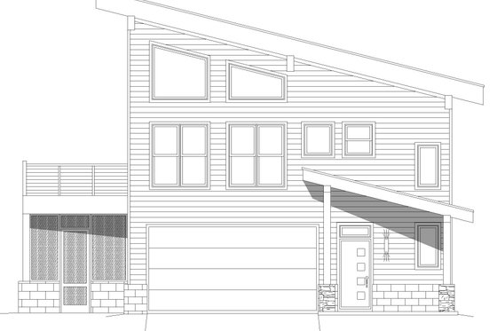 Exterior - Front Elevation 3 for Contemporary House Plan #932-435 - 3 bed, 2 bath