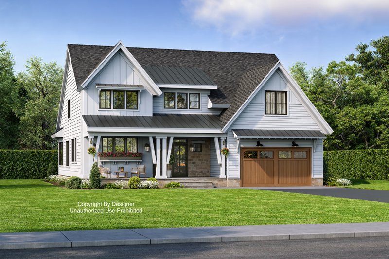 Dream House Plan - Exterior - Front Elevation 3 for Farmhouse House Plan #51-1167 - 3 bed, 2.5 bath