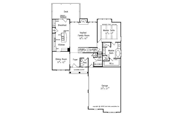 Floor Plan - Main Floor for Traditional House Plan #927-42 - 3 bed, 2.5 bath