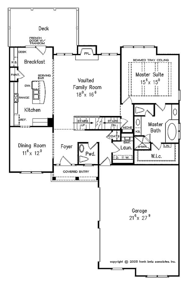 Architectural House Design - Traditional Floor Plan - Main Floor Plan #927-42