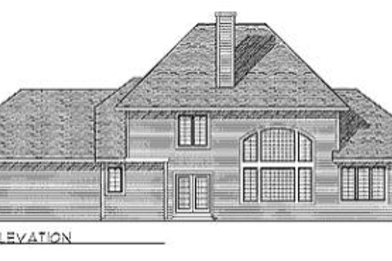 Home Plan - Exterior - Rear Elevation for Modern House Plan #70-437 - 4 bed, 2.5 bath
