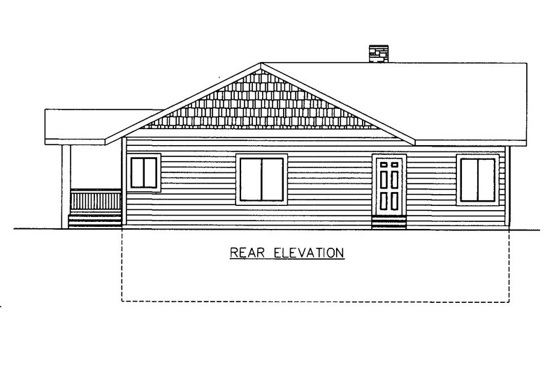 Dream House Plan - Exterior - Rear Elevation for Craftsman House Plan #117-893 - 3 bed, 3 bath
