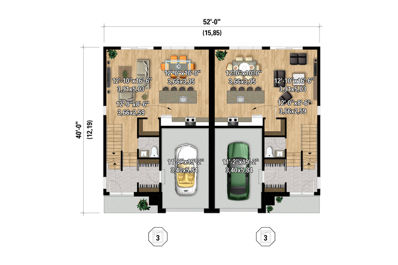 Dream House Plan - Floor Plan - Main Floor for Farmhouse House Plan #25-4990 - 6 bed, 3 bath