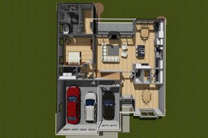 Floor Plan - Main Floor for European House Plan #20-1838 - 3 bed, 3 bath