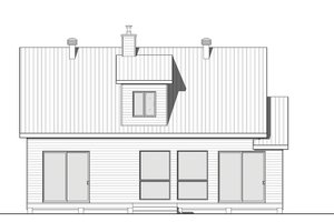 Exterior - Rear Elevation 2 for Contemporary House Plan #23-2312 - 3 bed, 3 bath