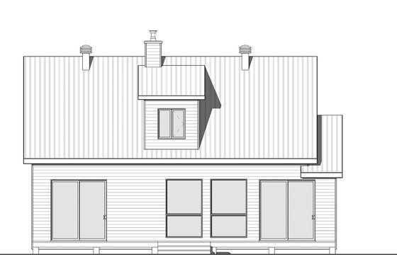 Exterior - Rear Elevation 2 for Contemporary House Plan #23-2312 - 3 bed, 3 bath