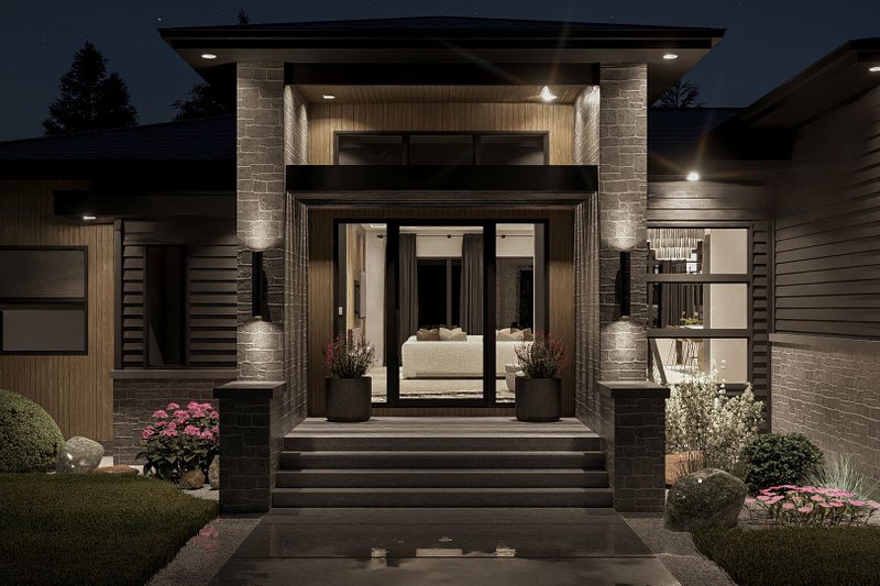 Architectural House Design - Exterior - Covered Porch for Modern House Plan #455-823 - 3 bed, 2.5 bath