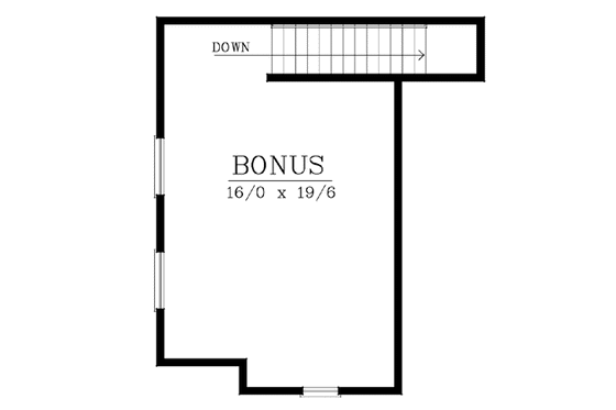 Floor Plan - Other Floor for Country House Plan #103-102 - 3 bed, 2 bath