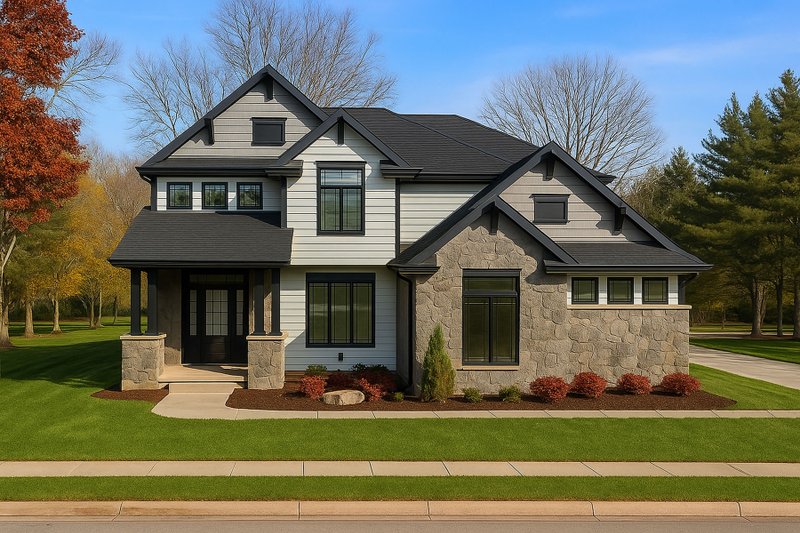 Home Plan - Bungalow Exterior - Front Elevation Plan #20-2094