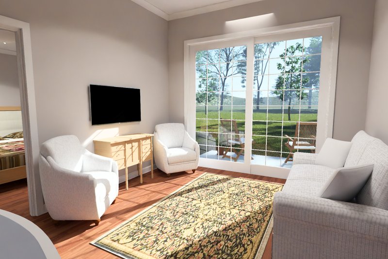House Blueprint - Interior - Family Room 1 for Modern House Plan #513-2472 - 2 bed, 2 bath