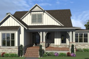 Country Exterior - Front Elevation Plan #63-427