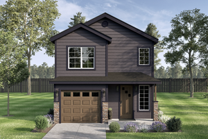 Exterior - Front Elevation 3 for Traditional House Plan #1108-10 - 2 bed, 2.5 bath