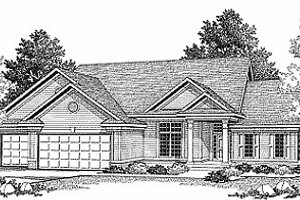 Traditional Exterior - Front Elevation Plan #70-311