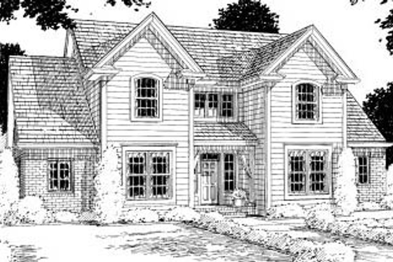 Architectural House Design - Traditional Exterior - Front Elevation Plan #20-312