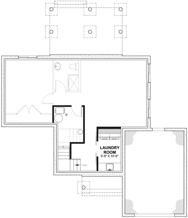 House Plan Design - Farmhouse Floor Plan - Lower Floor Plan #23-2772