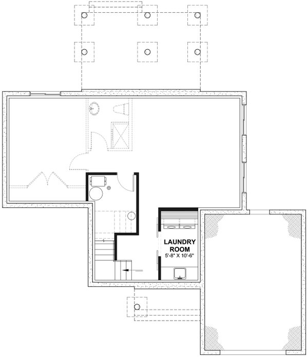Home Plan - Farmhouse Floor Plan - Lower Floor Plan #23-2772