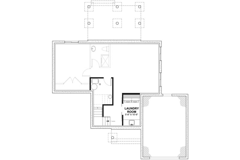 House Plan Design - Floor Plan - Lower Floor for Farmhouse House Plan #23-2772 - 3 bed, 1.5 bath