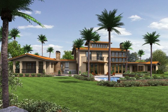 Exterior - Rear Elevation for Modern House Plan #48-468 - 4 bed, 5.5 bath