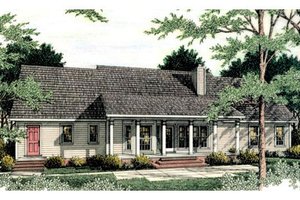 Exterior - Rear Elevation for Country House Plan #406-134 - 3 bed, 2.5 bath
