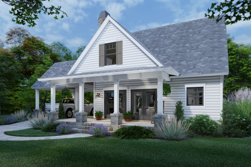 Home Plan - Exterior - Front Elevation 5 for Cottage House Plan #120-273 - 3 bed, 2 bath