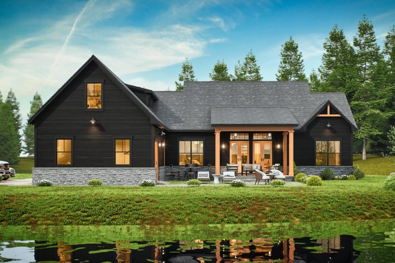 House Blueprint - Exterior - Rear Elevation for Farmhouse House Plan #119-434 - 3 bed, 3.5 bath