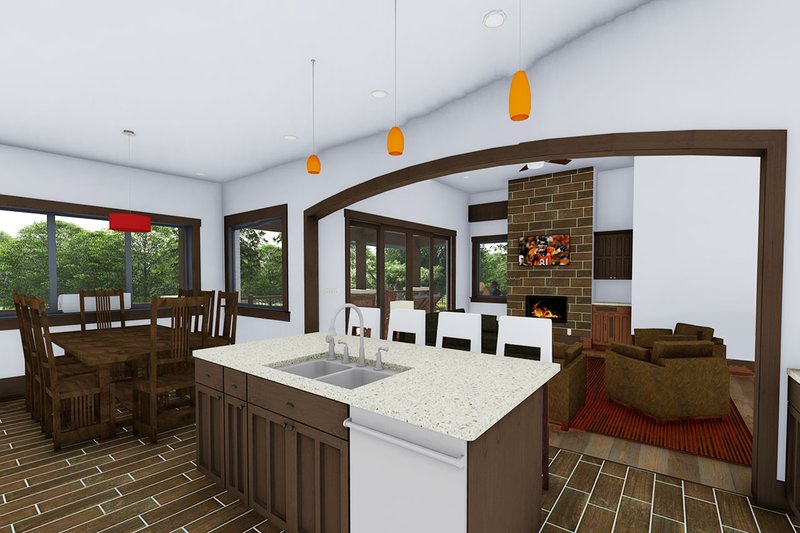 Architectural House Design - Living Room/Kitchen/Dining Room