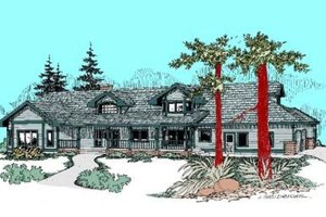 Country Exterior - Front Elevation Plan #60-419