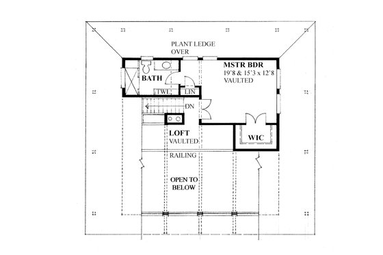 Floor Plan - Upper Floor for Barndominium House Plan #118-172 - 2 bed, 3 bath