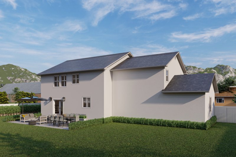 Architectural House Design - Exterior - Rear Elevation for Traditional House Plan #1060-15 - 4 bed, 3.5 bath
