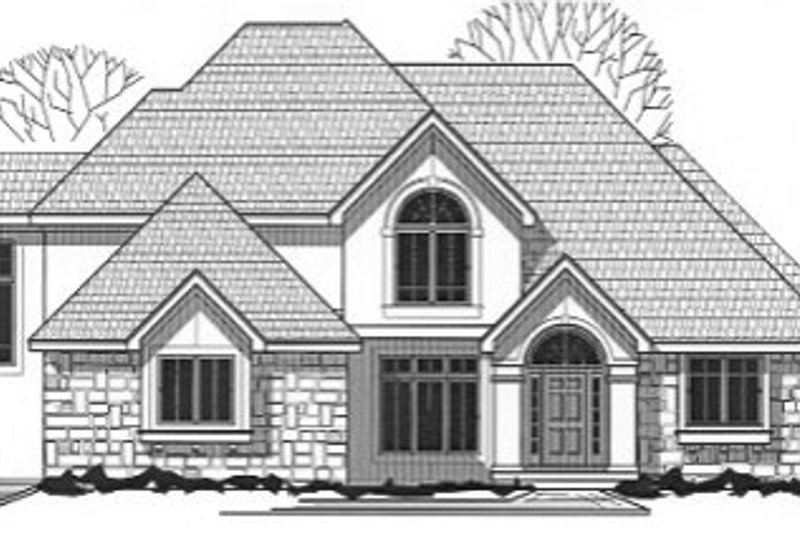 Traditional Style House Plan - 5 Beds 5 Baths 3329 Sq/Ft Plan #67-846 Exterior