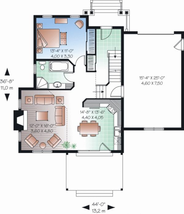 Home Plan - Country Floor Plan - Main Floor Plan #23-2265