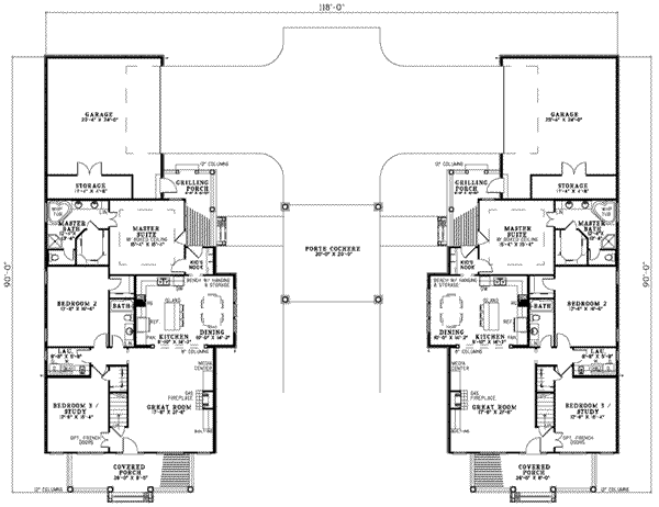 Farmhouse Floor Plan - Main Floor Plan #17-2208