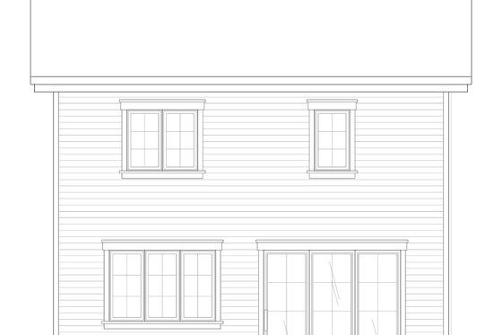 Exterior - Rear Elevation for Traditional House Plan #23-739 - 3 bed, 2 bath