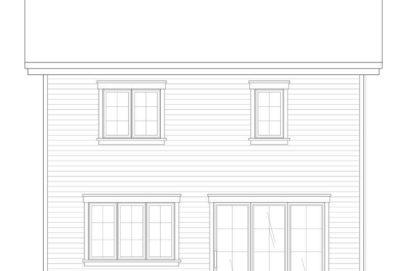 Home Plan - Exterior - Rear Elevation for Traditional House Plan #23-739 - 3 bed, 2 bath